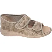Fischer bred damesandal - Beige - Sandaler
