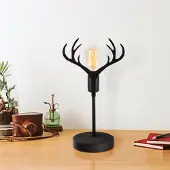Opviq Bordlampe GMN-000011 svart hjortegevir