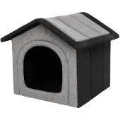 HOBBYDOG hundekurv/hus Inari Light Grey Black, 44x38 cm