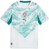 Puma Portugal 2026 Away Jersey Youth, Football, White/Green Lagoon, 15-16Y