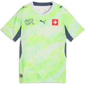 Puma Switzerland 2026 Away Jersey Youth, Football, Sea Glass/Dark Indigo, 15-16Y