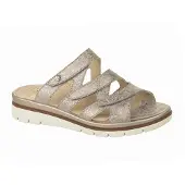 Fidelio dameslipper - Gylden - Sko - Tøffel - Sandaler