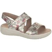 Fidelio damesandal - Sølv med blomster - Sandaler