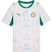 Puma Senegal 2026 Home Jersey Youth, Performance, White/Wild Green, 5-6Y