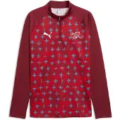 Puma Switzerland Slim Warmup Quarter-Zip Top Men, Football, Regal Red/White, S