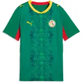 Puma Senegal 2026 Away Jersey Youth, Performance, Wild Green/Red, 5-6Y