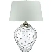 Quintiesse Bordlampe Samara, Ø 51 cm, klar, stoff, glass, 2 lamper