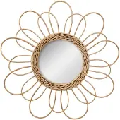 Paris Prix flettet speil med blomst 38 cm
