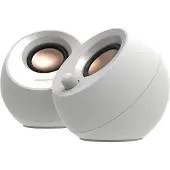 Creative Labs Pebble V3 - Høyttalere - for PC - 2.0-kanal - trådløs - Bluetooth - USB - 8 watt (Total) - pristine white