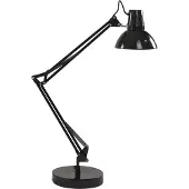 Ideal Lux Bordlampe Wally med leddarm, svart/kobber