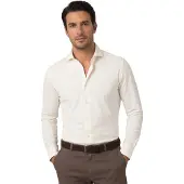 Desoto Essential Skjorte Hai Jersey Champagne Hvit Off-white Størrelse