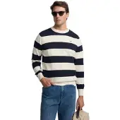 Silbon for man. S261020807334 SB navy striped jumper (XXL), Casual, Cotton
