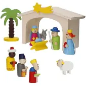 Woomax Wooden Navity Scene Figur 11 Stykker