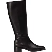 Wonders for woman. D-1803_5121_5792 Bonjour 03 Black Leather Boots (37), 1 to 3 cm, Zip, Casual, Classic