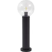 LINDBY sokkellampe Dangan, svart/klar, høyde 60 cm, glass