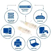 ACT Ivory Cat6 U/UTP patchkabel 25 m med RJ45 (IB8425)