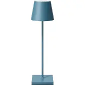 Sigor LED-batteridrevet bordlampe Nuindie, USB-C, blå, IP54, dimbar