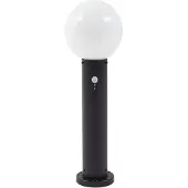 LINDBY sokkellampe Dangan, svart/opal 60 cm, glass, sensor