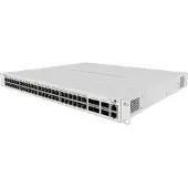 Mikrotik CRS354-48P-4S+2Q+RM - Switch - L3 - 48 x 10/100/1000 (PoE+) + 4 x 10 Gigabit SFP+ + 2 x 40 Gigabit QSFP+ - stasjonær, rackmonterbar - PoE+ (700 W)