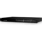 Ubiquiti EdgeSwitch 24 - Switch - L3 - Styrt - 24 x 10/100/1000 (PoE+) + 2 x Gigabit SFP - rackmonterbar - PoE+