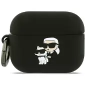 Karl Lagerfeld AirPods Pro 3 Karl & Choupette 3D silikonetui - svart