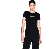 Armani Exchange for woman. XW002327AF10358UC001 Black knitted T-shirt (XS), Casual, Cotton, Short sleeve