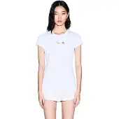 Armani Exchange for woman. XW002327AF10358U0002 White knitted T-shirt (L), Casual, Cotton, Short sleeve