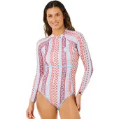 Rip Curl Coastal Instincts Upf Langermet Shorty-våtdrakt Med Glidelås Bak For Dame