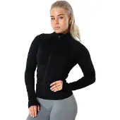 Relode Aura Seamless Zip Langermet Svart