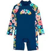 Roxy Morning Flower Langermet Shorty-våtdrakt Med Glidelås Bak For Junior