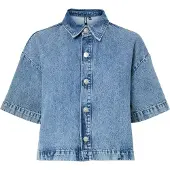 Pieces Pcsky A-linjeformet Denimskjorte