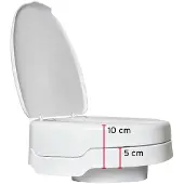 Helping Hand Ezy-Fit toalettforhøyer med lokk, 5-10 cm