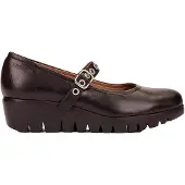 Wonders for woman. C-33343_2525_5792 Leather Shoes Fly 43 Black (39), 1 to 3 cm, Buckle, Casual