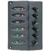 Bep Marine Vanntett 6-veis Vippebryterpanel