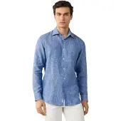 Faconnable Fm302251 Linen Skjorte Med Lange Ermer