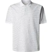 Pepe Jeans for man. PM5400089 Polo Oscar Aop white (XL), Casual, Cotton, Short sleeve
