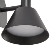LUCANDE LED-utendørs vegglampe Tabena, matt svart, IP44, CCT
