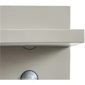 LUCANDE utendørs LED-vegglampe Silvan, steingrå, sensor, IP54