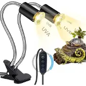 INF Dobbel varmelampe for terrarium / UVA-lampe for krypdyr