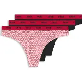 HUGO Design 10272521 Red Tanga 3 Enheter