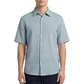 BOSS for man. 50537382 Shirt Rash2 blue (XL), Casual, Linen, Short sleeve