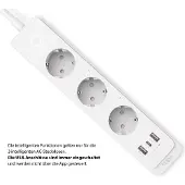 TP-LINK Tapo P300, 3 AC-utganger, Type F (CEE 7/4), 1,5 m, Ledning & Trådløs, Hvit, Hvit