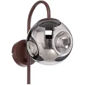 LINDBY vegglampe Valentina, E14, røykgrå, glass, 28,6 cm