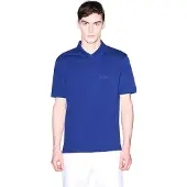 Armani Exchange for man. XM001286AF10366UB131 Post blue polo shirt (S), Casual, Cotton, Short sleeve