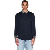 Armani Exchange for man. XM002267AF22640UB101 Navy Block Shirt (XXL), Casual, Cotton, Long sleeve