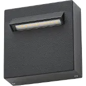 LUCANDE LED-utendørs vegglampe Joril, 9,4 cm, svart, IP65