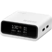 4smarts - Ladestasjon - GaN - 100 watt - 5 A - QC 5.0, HiSilicon Fast Charging, SCP, AFC, SFCP, Power Delivery 3.0 + PPS - 5 utgangskontakter (3 x USB-C, 2 x USB) - hvit
