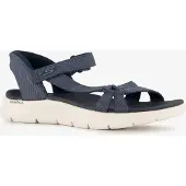 SKECHERS for woman. 141481 Slip-ins Sandals: GO WALK Flex - Illuminate navy (39), Blue, Flat, Velcro, Casual, Sport, Beachwear, Multisport