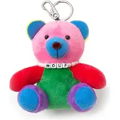 Wouf Rainbow Bear Bag Charm mønster