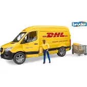 BRUDER Bil - Mercedes Benz DHL Van m. Figur - 02671 - - OneSize - Bil